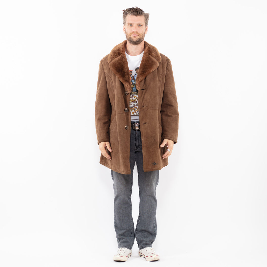 Vintage 70's Men Sheepskin in BrownZ1959