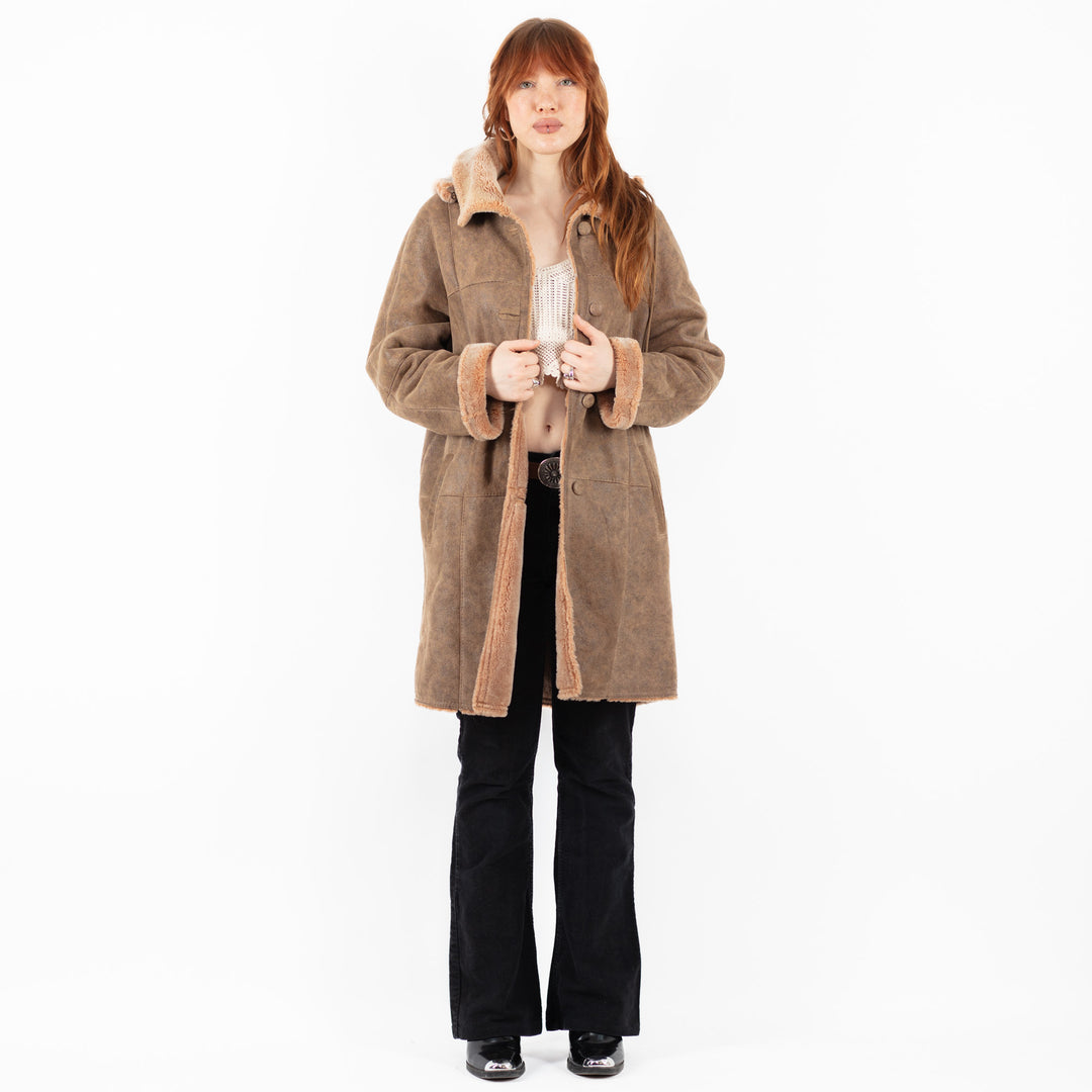 Vintage 90's Women Sheepskin in BeigeV9791