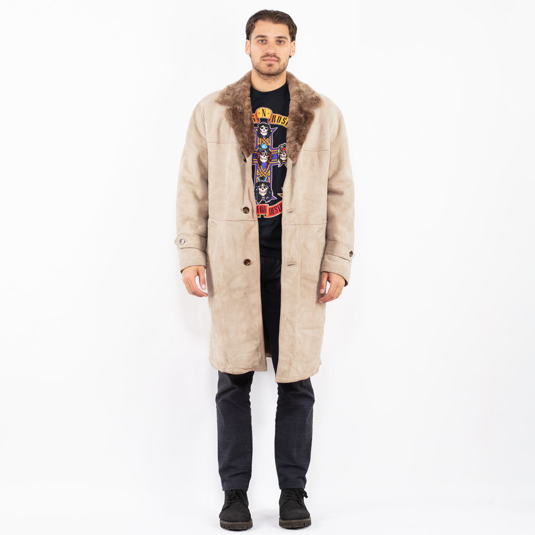 Vintage 70's Men Sheepskin Coat in BeigeZ2400