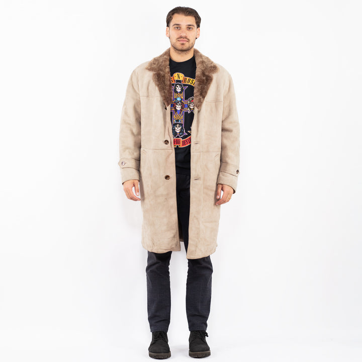 Vintage 70's Men Sheepskin Coat in BeigeZ2400