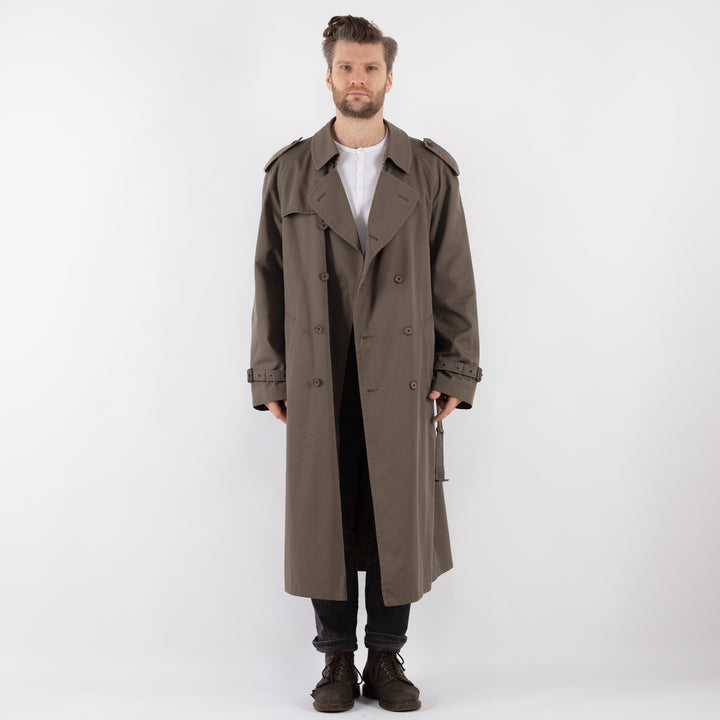 Vintage 70's Men Trench Coat in Khaki - NorthernGrip