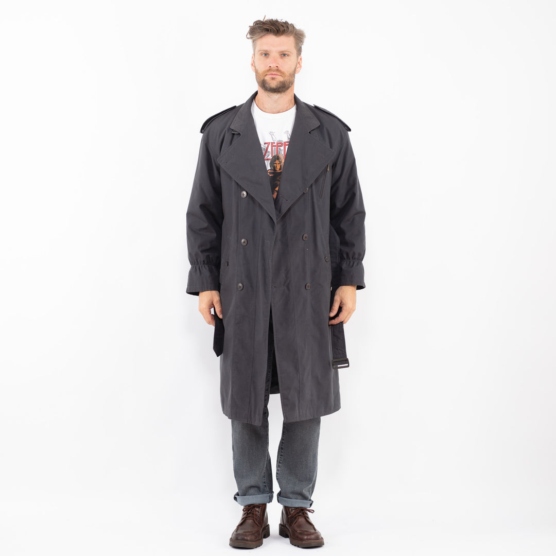 Vintage 70's Men Trench Coat in GrayZ2311