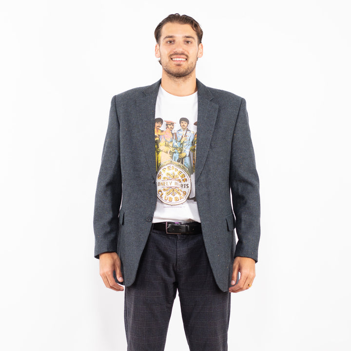 Vintage 90's Men Wool Blend Blazer in BlueZ2208
