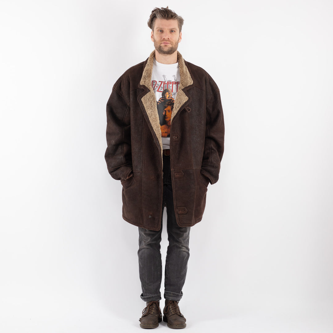 Vintage 90's Men Sheepskin in BrownZ644