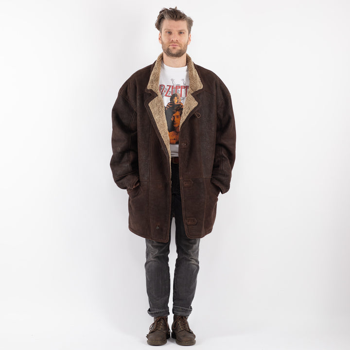Vintage 90's Men Sheepskin in BrownZ644