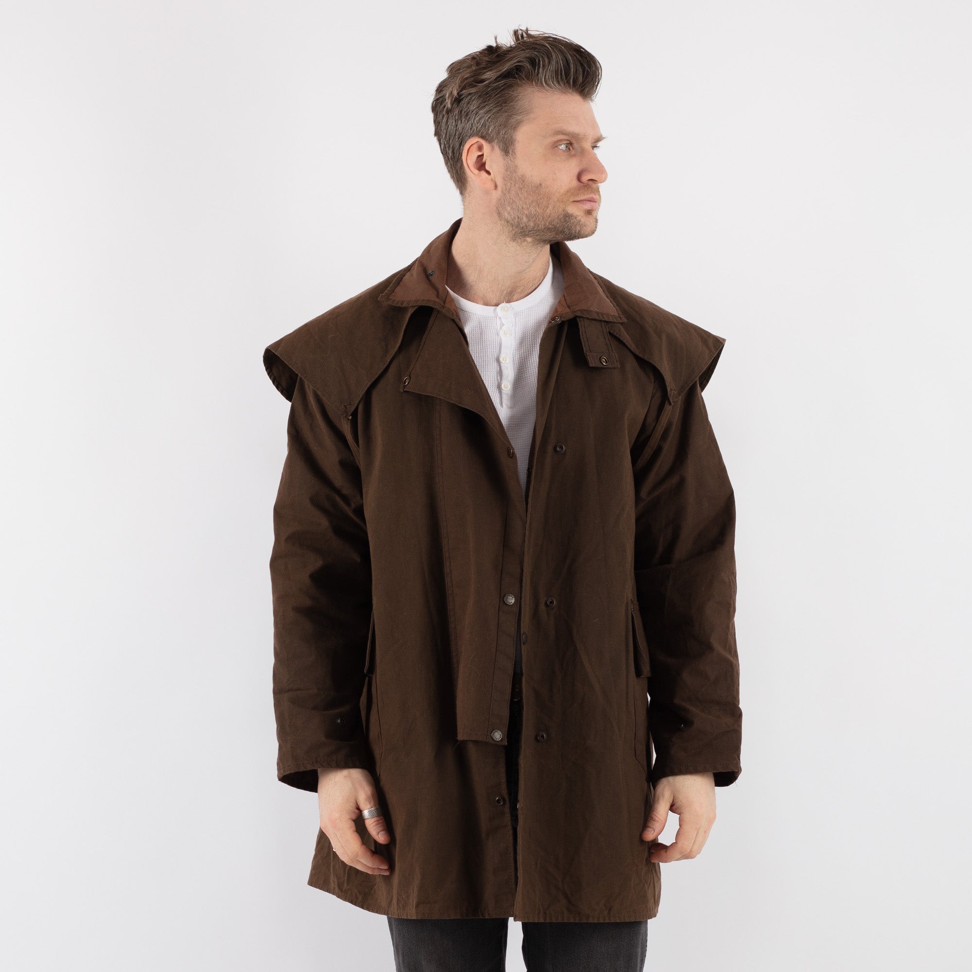 Online Vintage Store | Vintage 90's Men Driza Bone Waxed Canvas