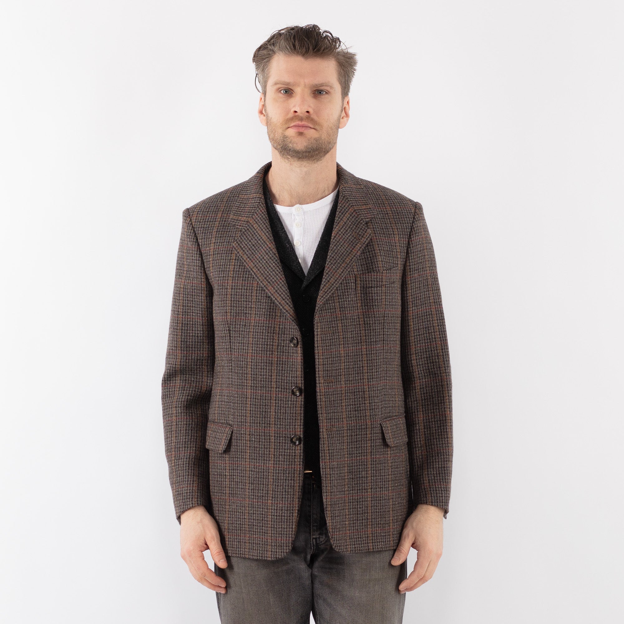 Online Vintage Store | Vintage 70's Men Wool Blazer Jacket in