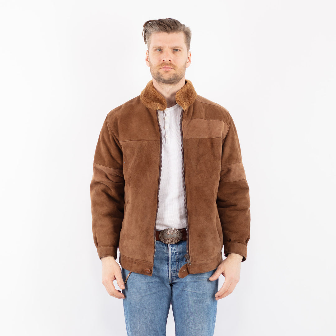 Vintage 70's Men Sheepskin in BrownZ1432