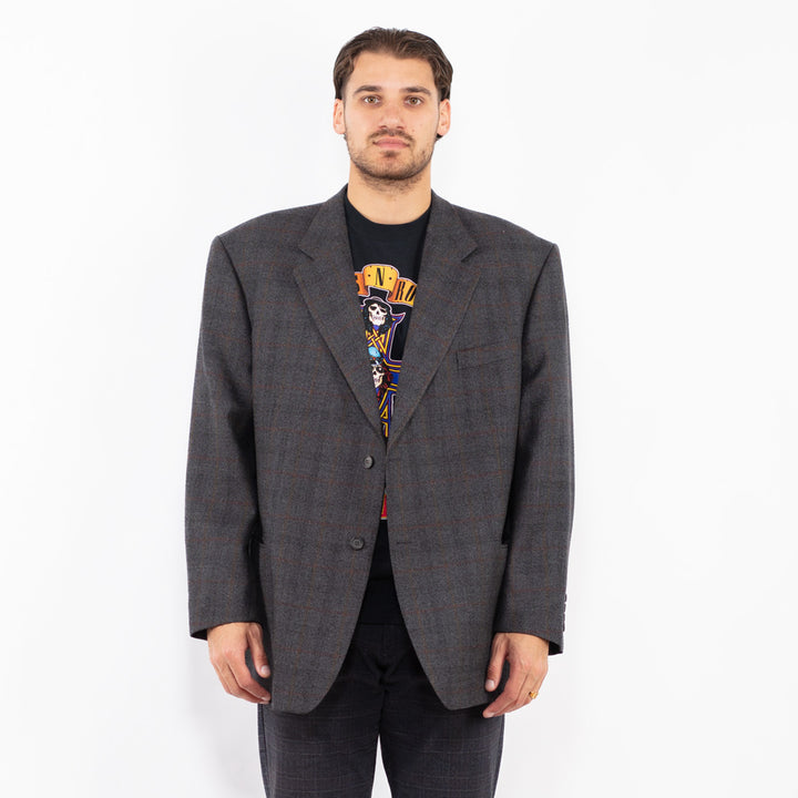 Vintage 90's Men Wool Blazer Jacket in BlueZ2420