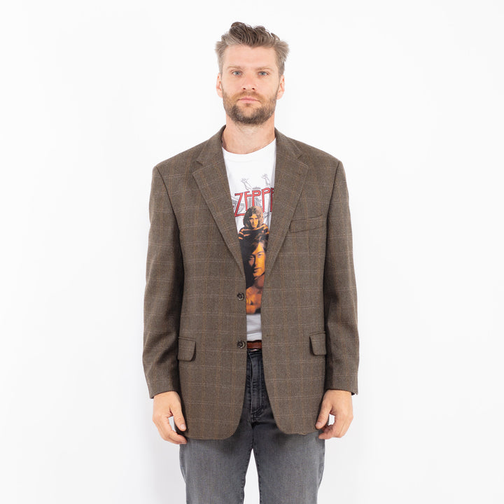 Vintage 90's Men Wool Blazer Jacket in BeigeZ2330
