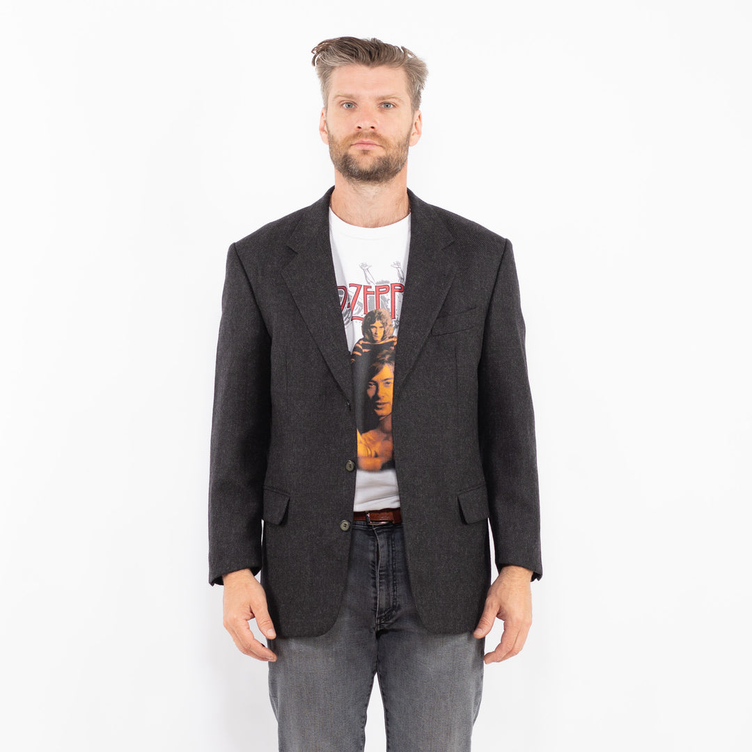 Vintage 90's Men Wool Blend Blazer in GrayZ2332
