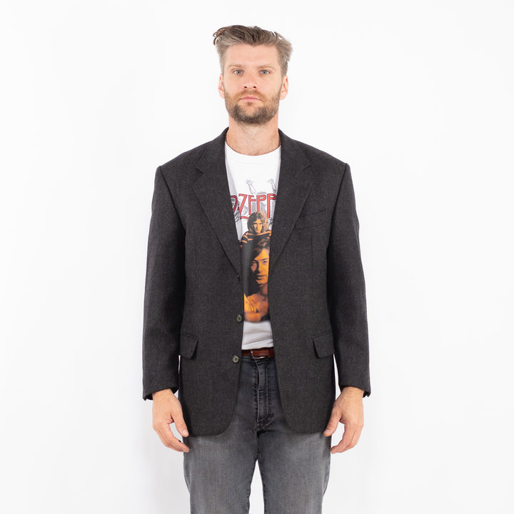 Vintage 90's Men Wool Blend Blazer in GrayZ2332
