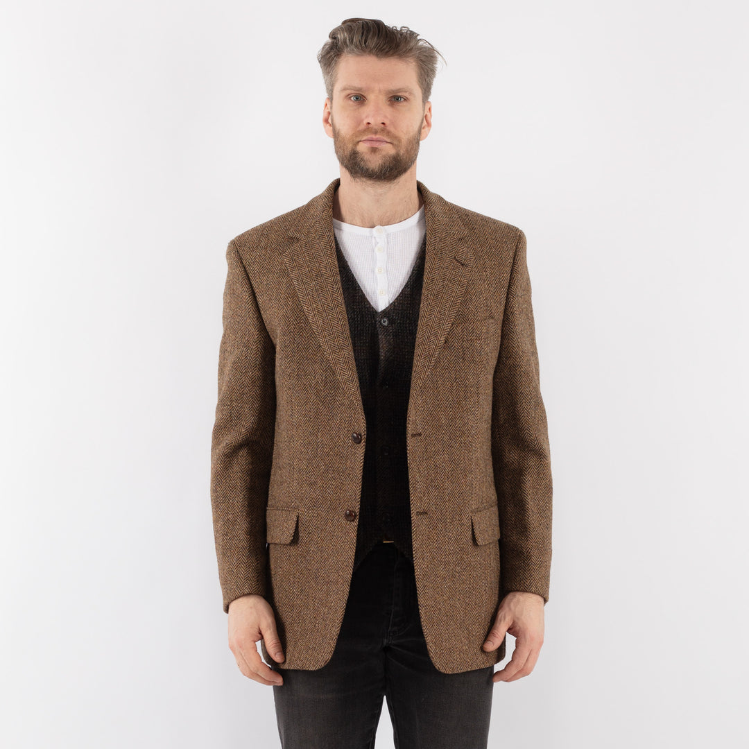 Vintage 90's Men Harris Tweed Jacket in BrownZ980