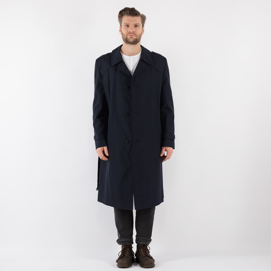 Vintage 70's Men Trench Coat in Blue