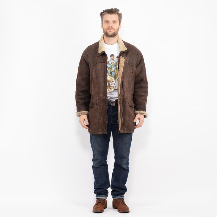 Vintage 90's Men Sheepskin in BrownZ2720