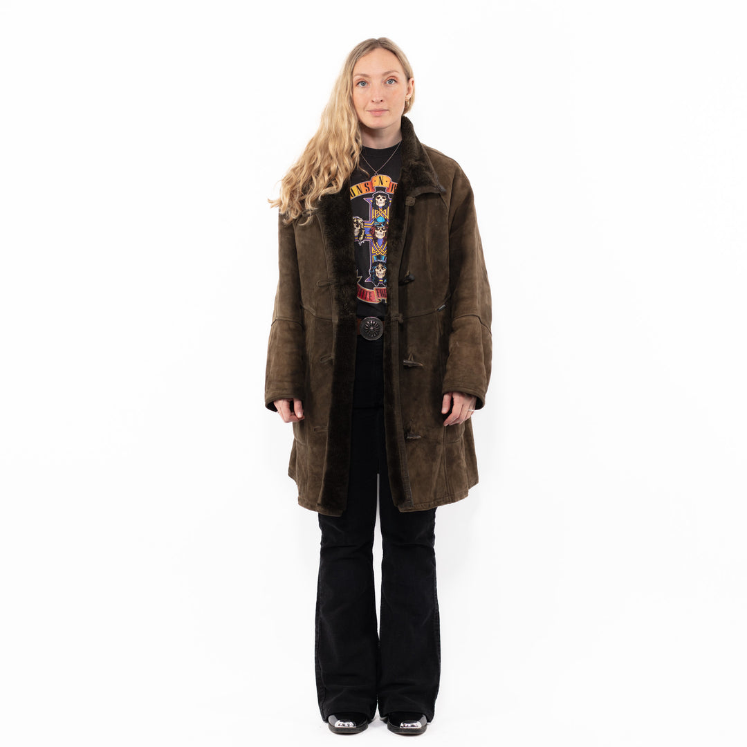 Vintage 80's Women Sheepskin in GreenA0950