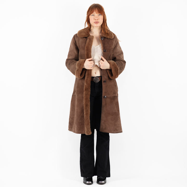 Vintage 70's Women Sheepskin in BrownV9820
