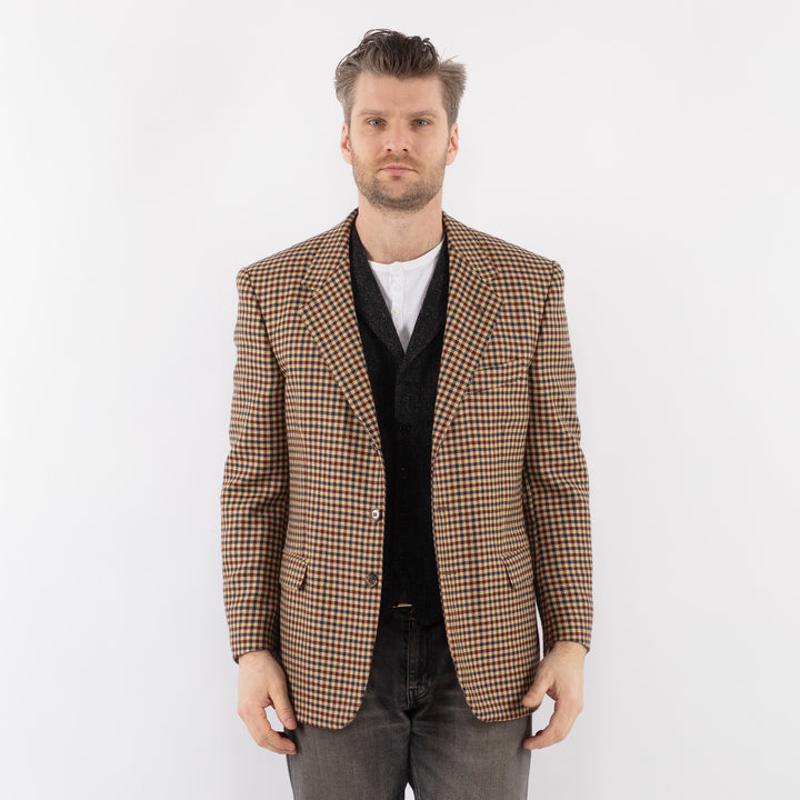 Vintage 70's Men Wool Blazer Jacket in MultiZ1050