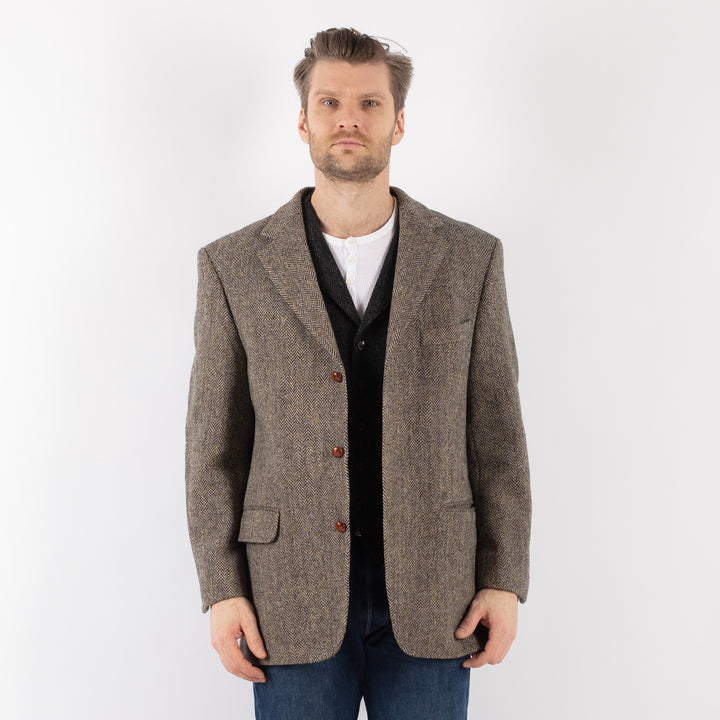 Vintage 90's Men Harris Tweed Jacket in BeigeZ1199
