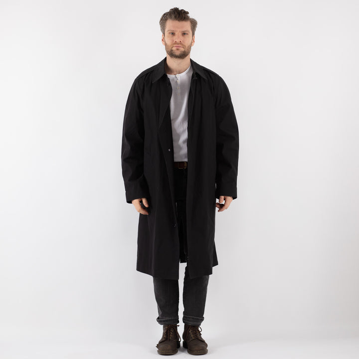 Vintage 90's Men Mac Coat in Black - NorthernGrip