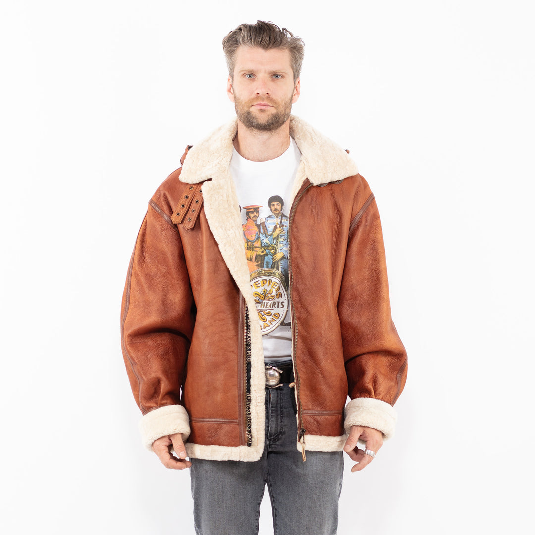 Vintage 90's Men Sheepskin in BrownZ1995