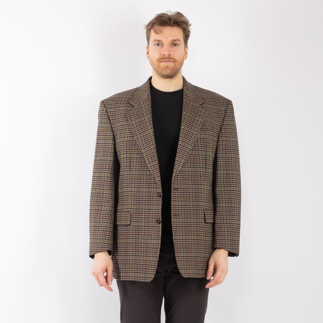 Vintage 90's Men Wool Blazer Jacket in MultiZ1325