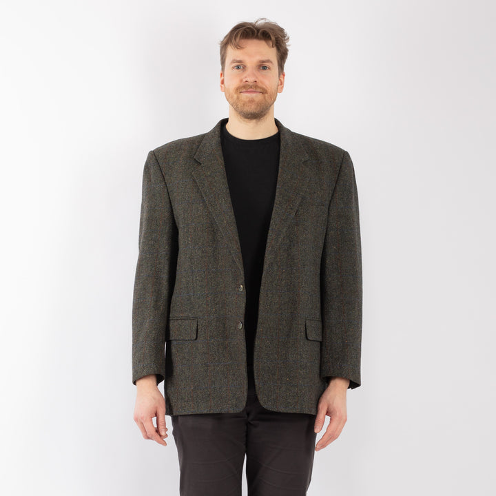 Vintage 70's Men Wool Blazer Jacket in GreenZ1327