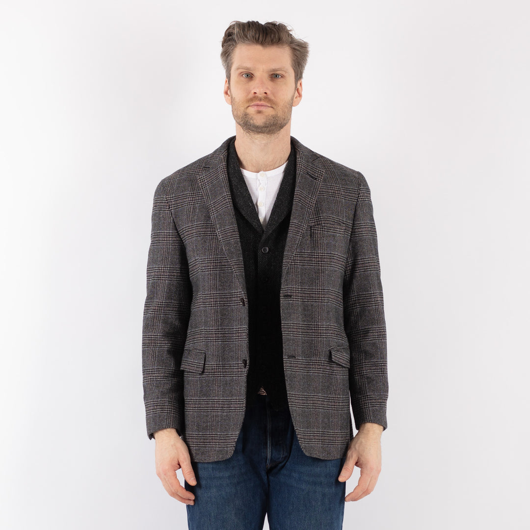 Vintage 00's Men Wool Blend Blazer Jacket in GrayZ1210
