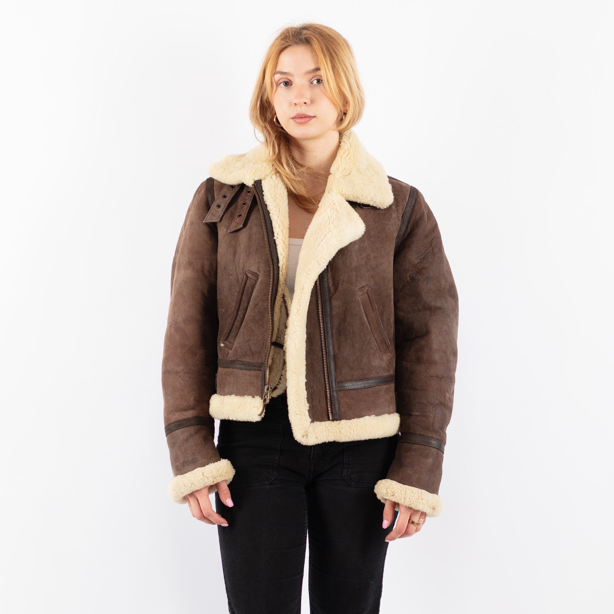 Online Vintage Store | Vintage 90's Women B-3 Style Sheepskin