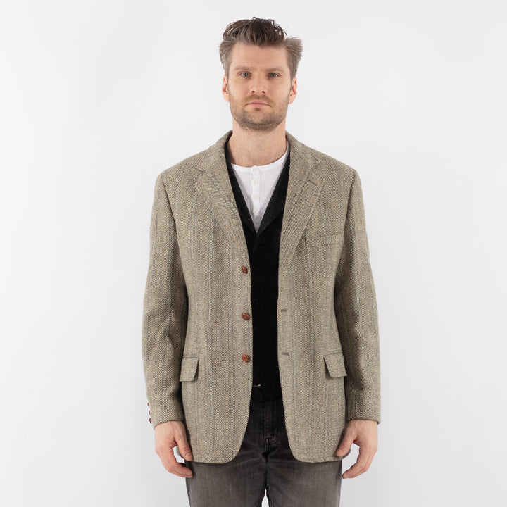 Vintage 70's Men Harris Tweed Jacket in BeigeZ1081
