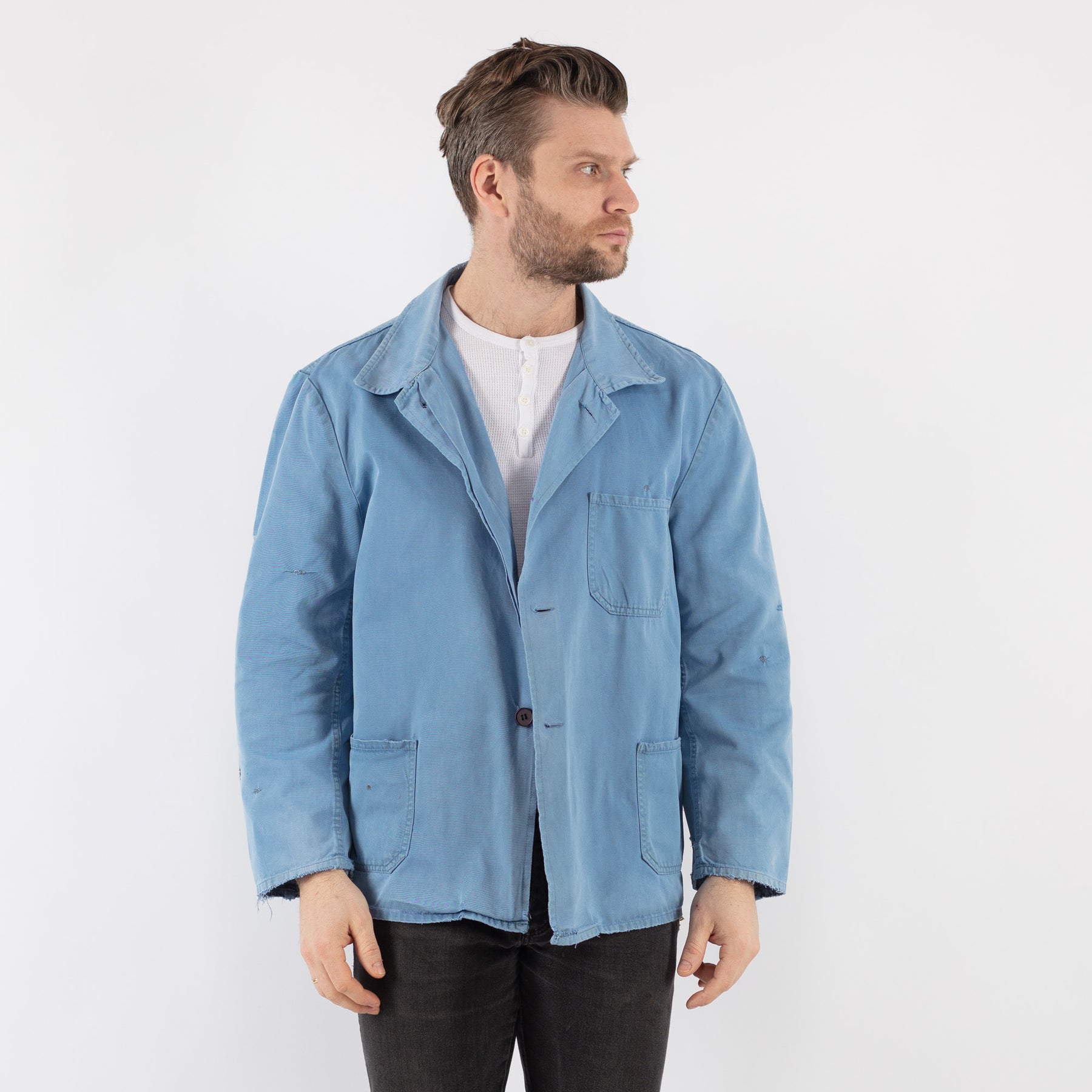 Online Vintage Store | Vintage 60's Men Work Jacket in Blue