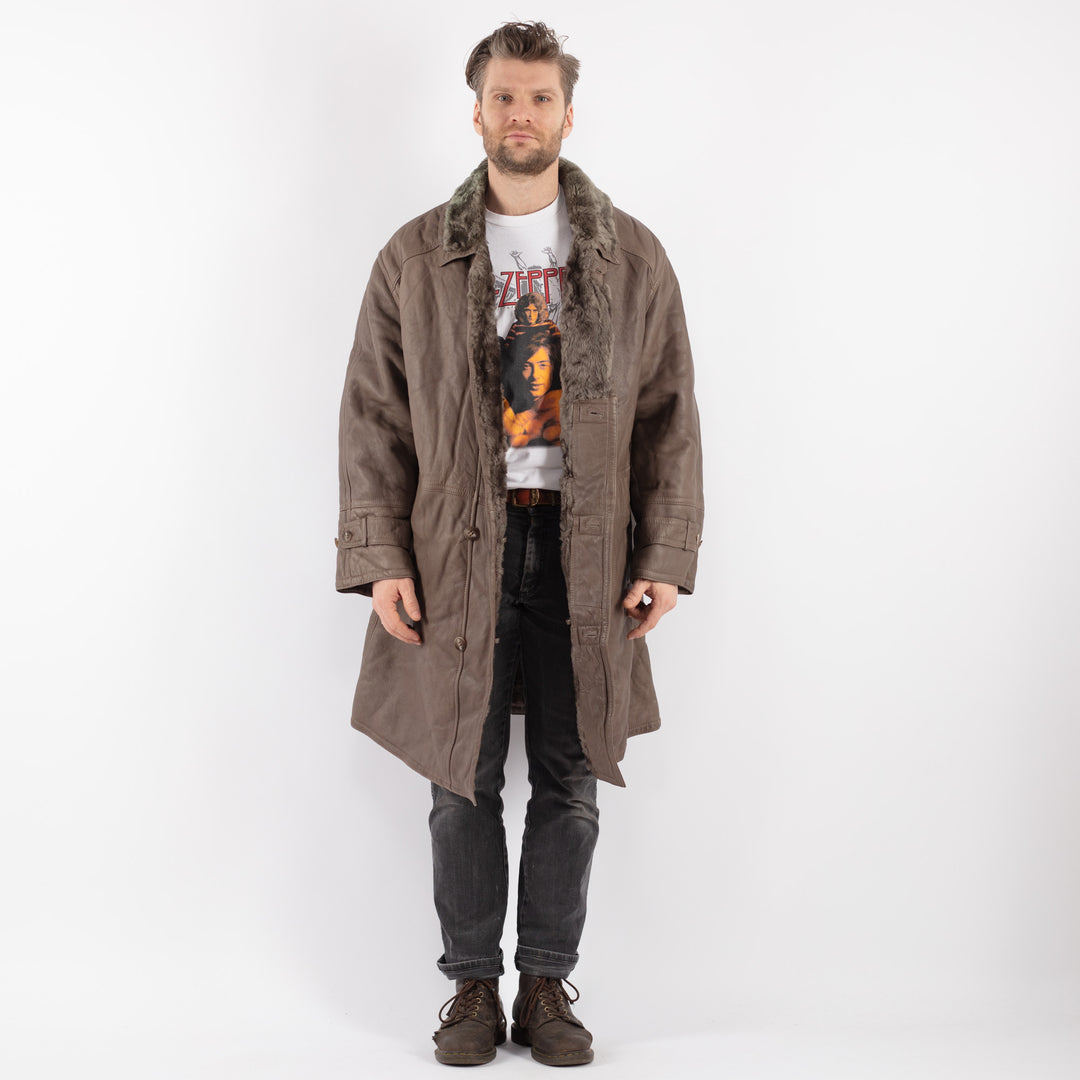 Vintage Men Sheepskin in Brown