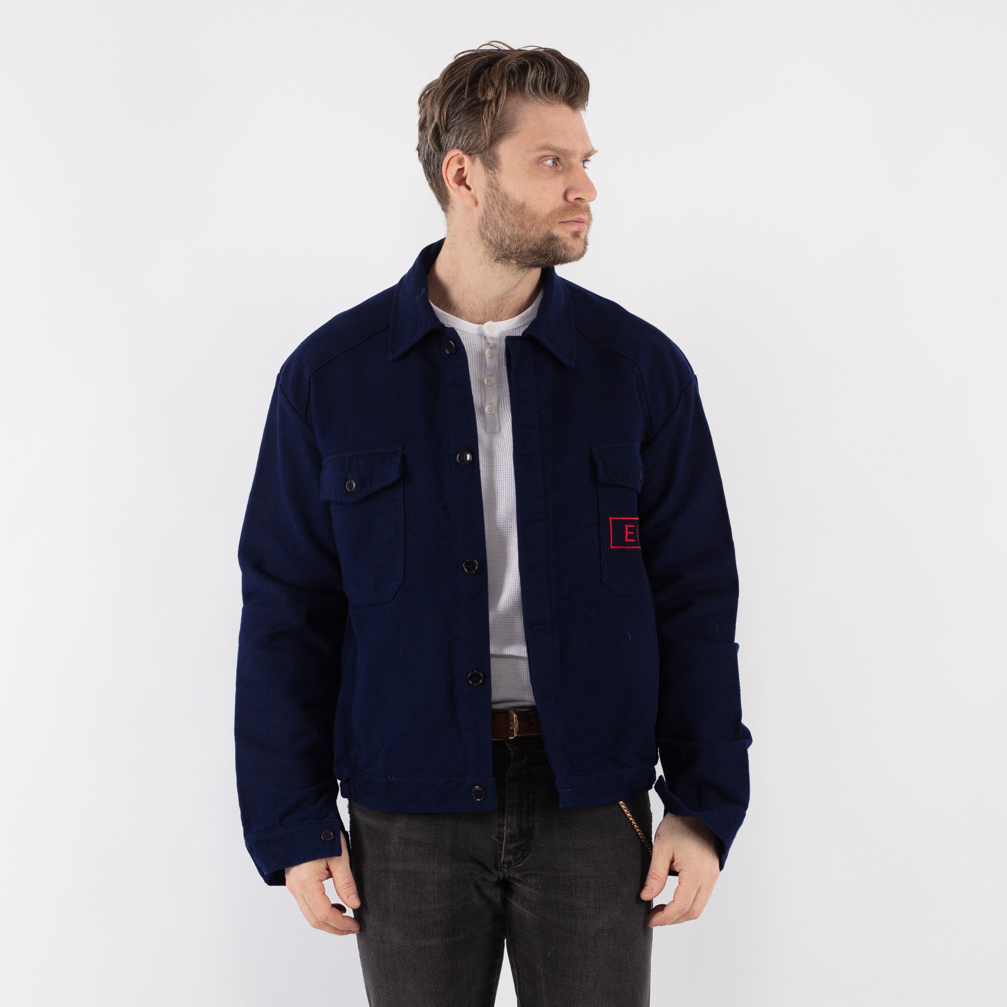 Online Vintage Store | Vintage 70's Men Moleskin Work Jacket in