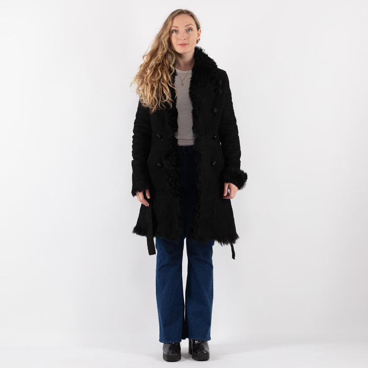 Vintage 90's Women Sheepskin in BlackV9415