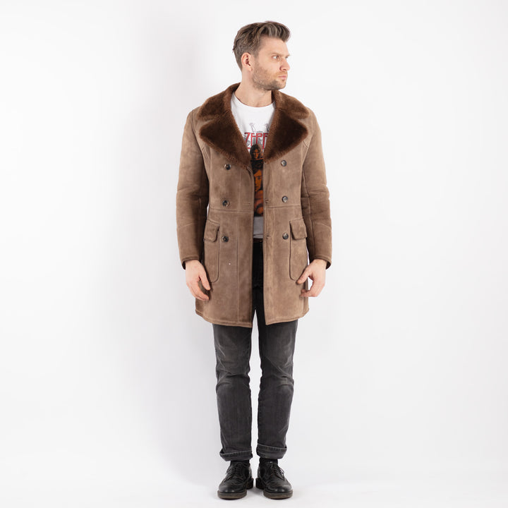 Vintage 70's Men Sheepskin in Beige