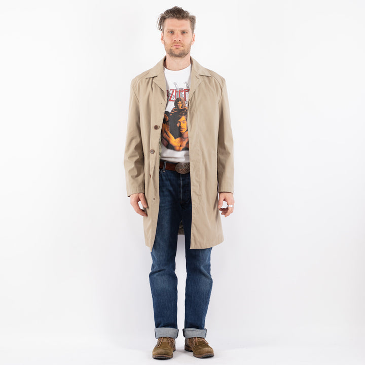 Vintage 90's Men Mac Coat in BeigeZ1499
