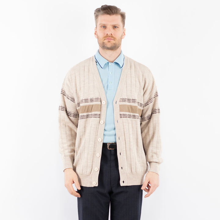 Vintage 90's Men Cardigan in BeigeZ1397