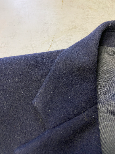 Vintage 90's Women Wool Blend Coat in Blue