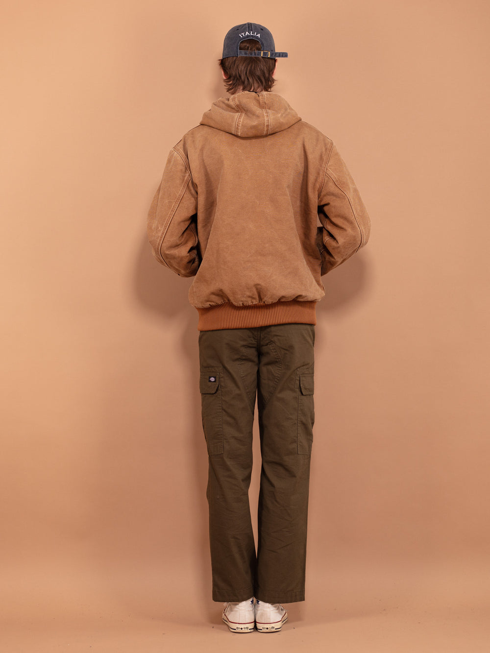 Vintage 00's Men Hooded Carhartt Active Jacket - NorthernGrip