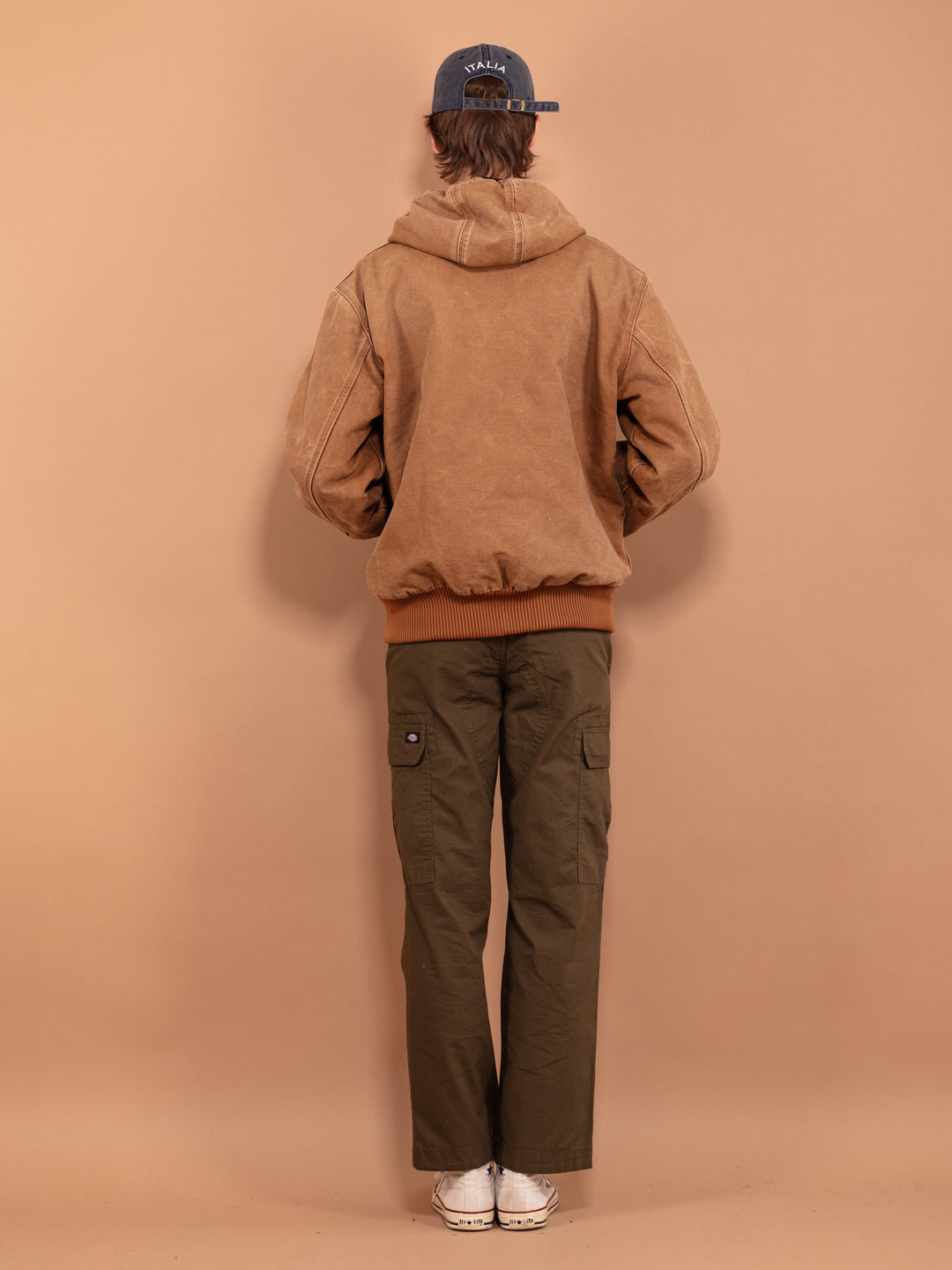 Vintage 00's Men Hooded Carhartt Active Jacket - NorthernGrip