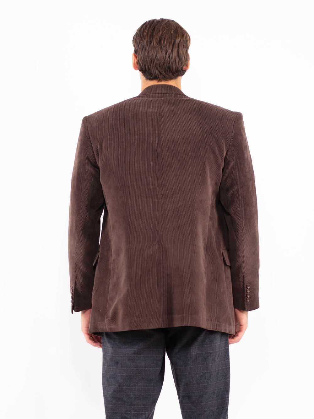Vintage 00's Men Corduroy Blazer Jacket in BrownZ2174