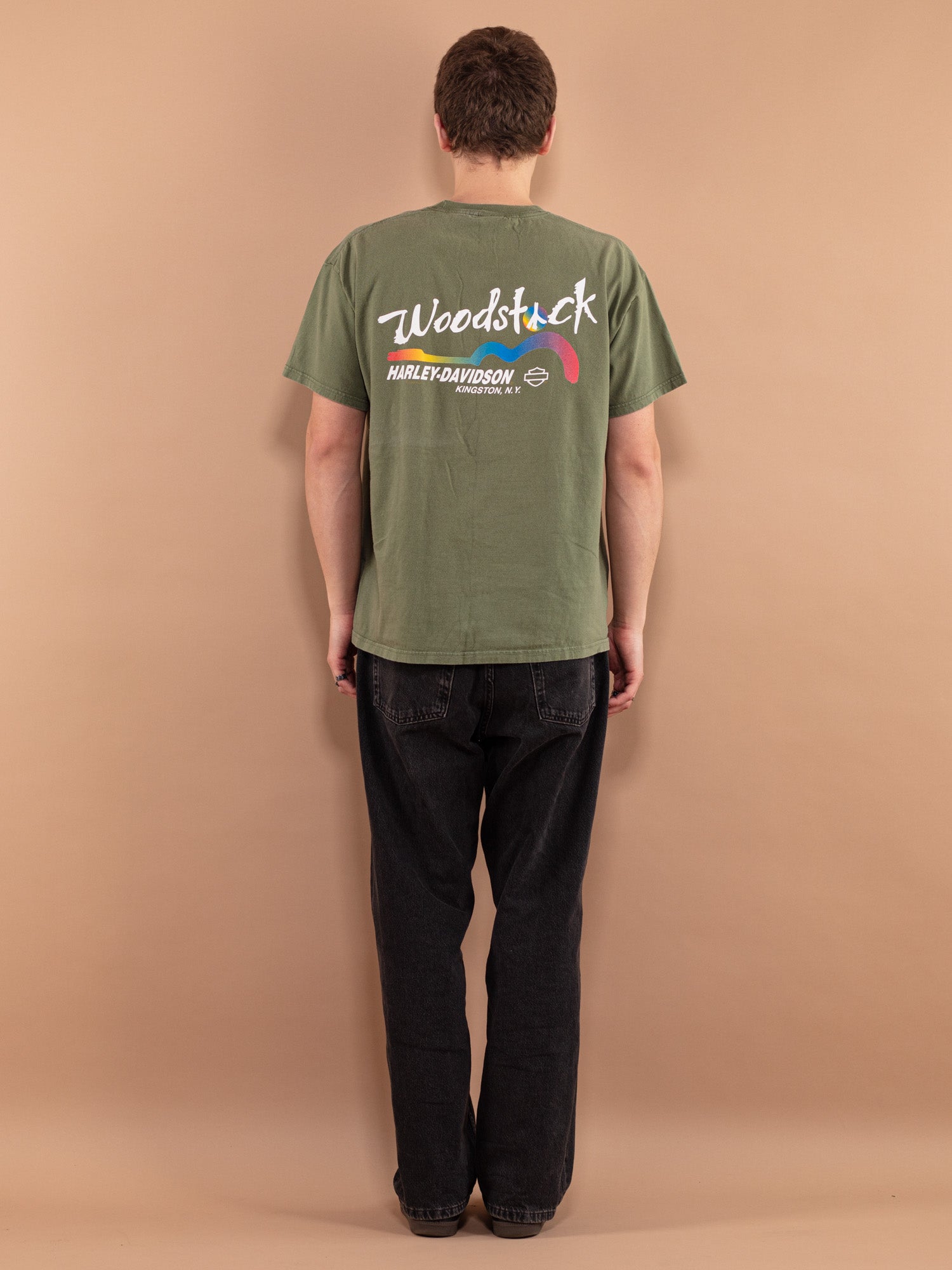 VINTAGE 00\u0027S Harley Davidson HAWAII BLACK COTTON UNISEX T 