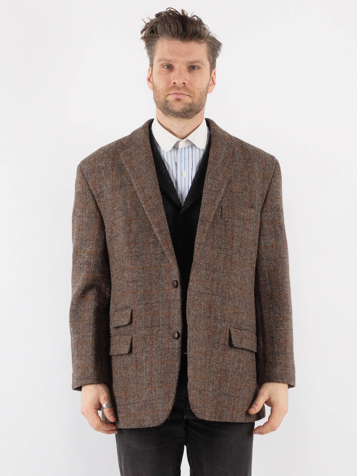 Vintage 00's Men Harris Tweed Jacket in Brown - NorthernGrip
