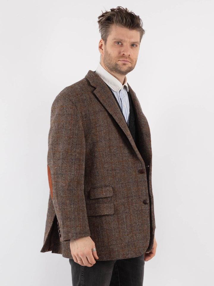 Vintage 00's Men Harris Tweed Jacket in Brown - NorthernGrip