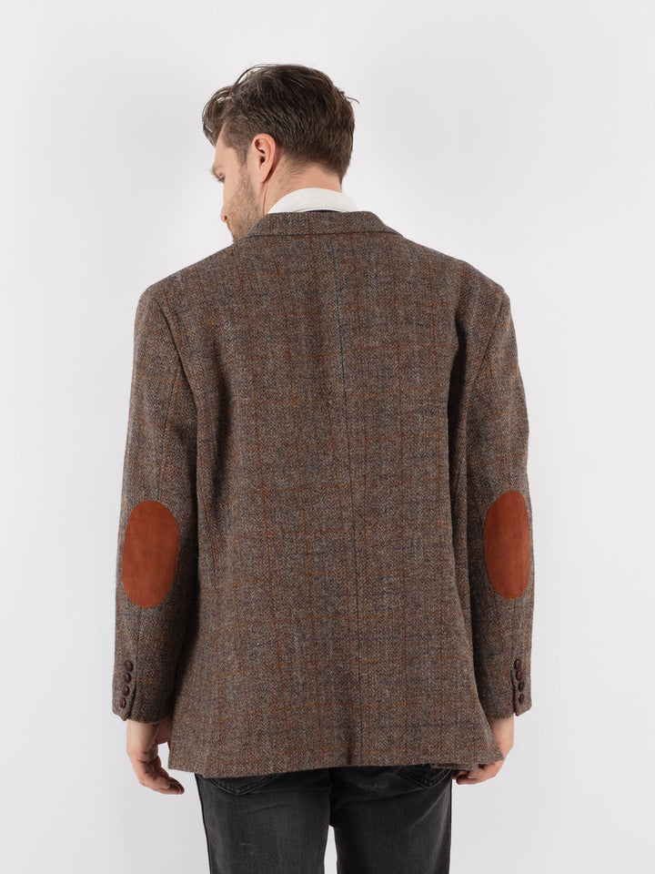 Vintage 00's Men Harris Tweed Jacket in Brown - NorthernGrip