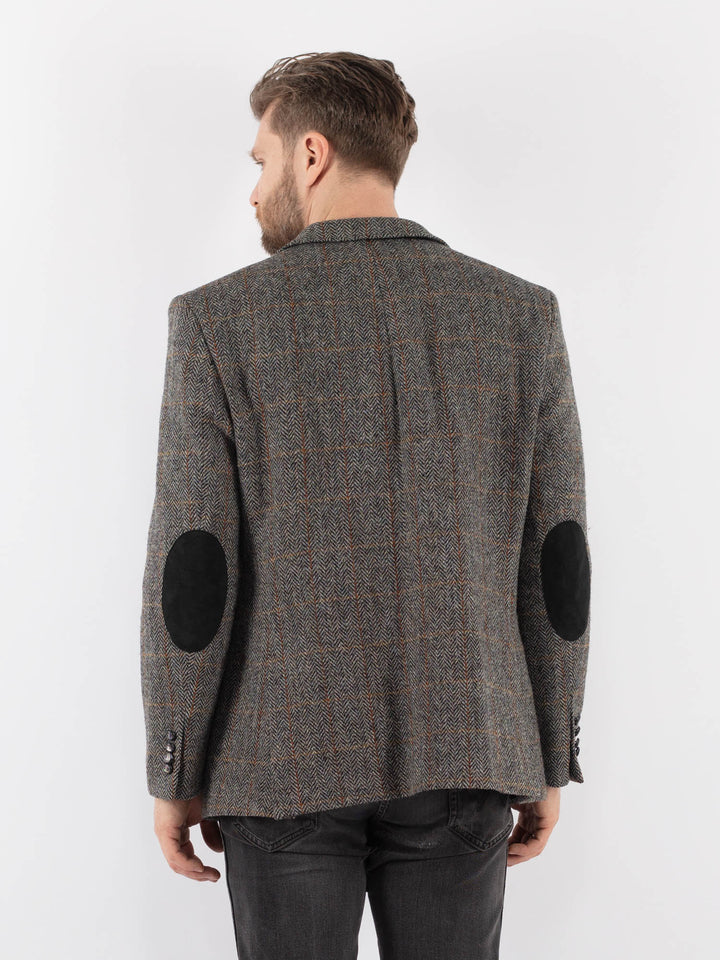 Vintage 00's Men Harris Tweed Jacket in GrayZ981