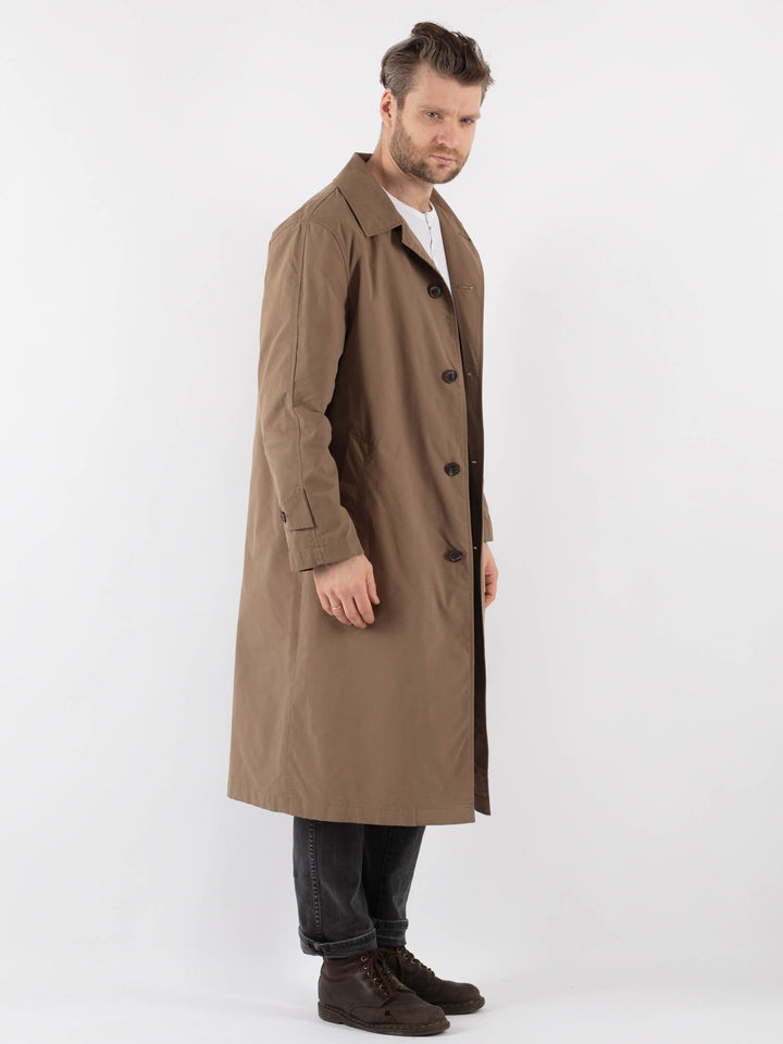 Vintage 00's Men Trench Coat in Beige