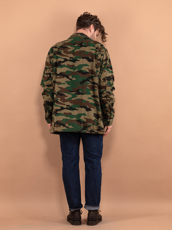 Camouflage Parka Jacket, Size S Military Style Jacket, Vintage Army Jacket, Field Outdoors Jacket, Cargo Field Jacket, Men's Fieldwear