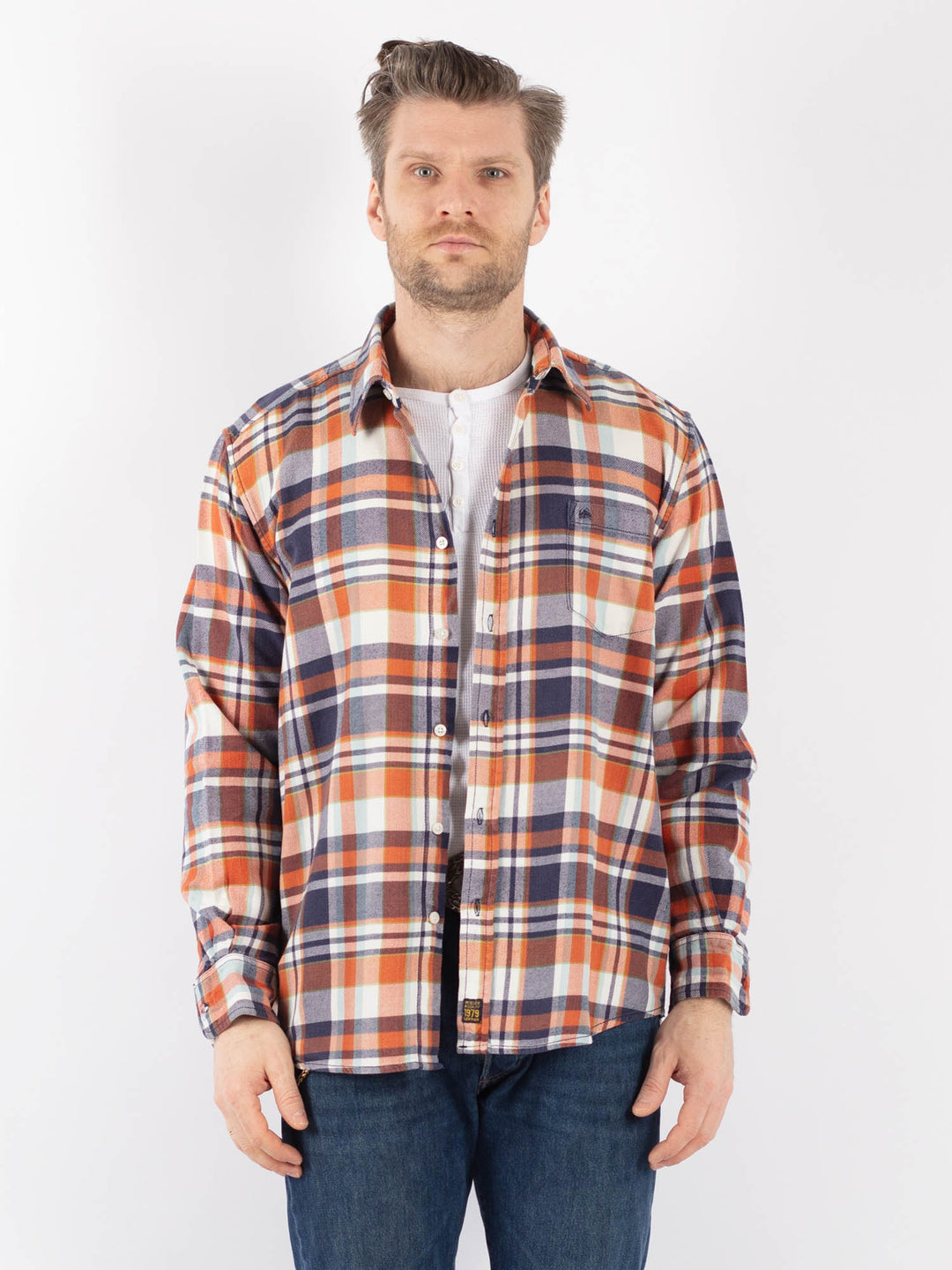 Vintage 00's Men Plaid Flannel Shirt in MultiZ1141