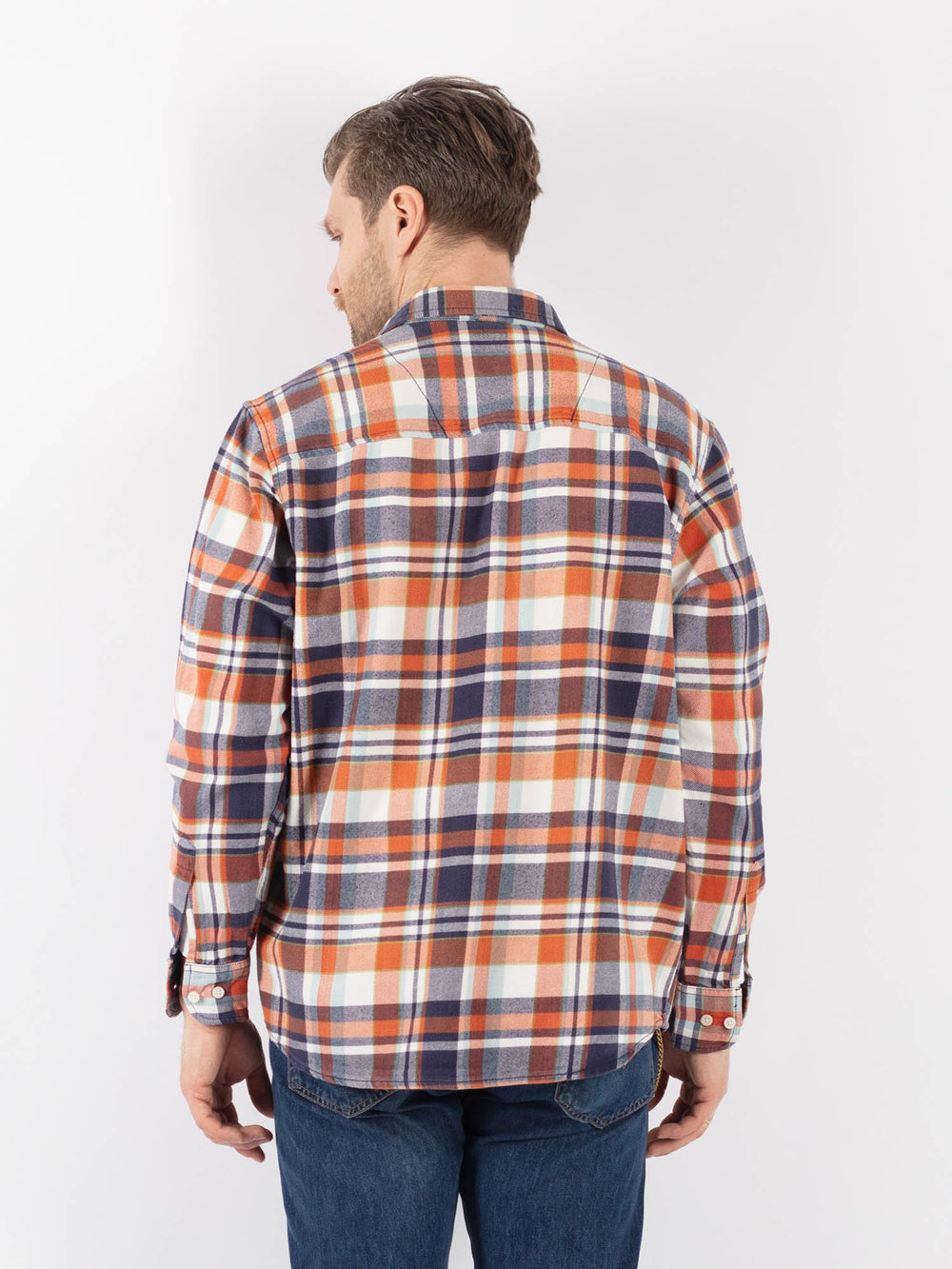 Vintage 00's Men Plaid Flannel Shirt in MultiZ1141